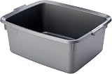 Addis Plastic Butler Large Rectangular Bowl Metallic Silver 12.5 Litre