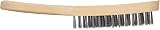Wolfcraft Steel Wire Hand Brush 280mm Wooden Handle for Metal Wood Stone Rust view 1