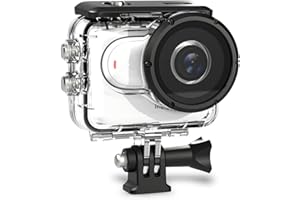 SRUIM Dive Case for Insta360 GO 3S, GO 3 Waterproof Protective 197ft/60m Underwater Dive Housing Shell with Bracket Accessories (Round)