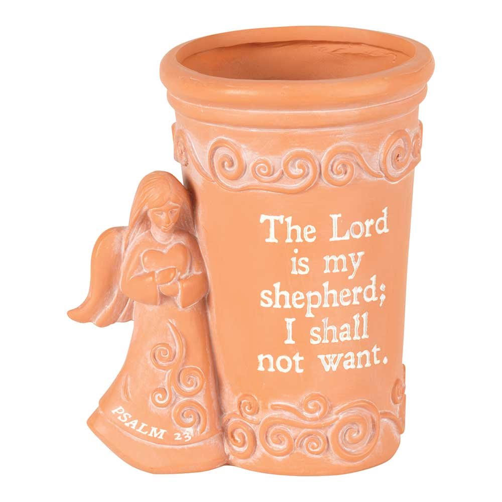 Photo 1 of Dicksons Lord is My Shepherd Brown 5 x 4 Inch Resin Flower Planter Pot