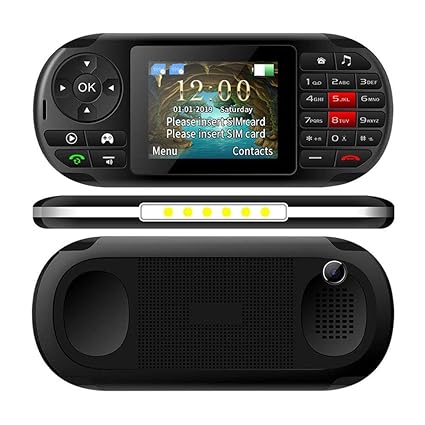 Handheld Game Console, 2 in 1 Portable Video Game Console and Mobile Phone with Built in 400 Classic Games, 2.8-Inch Color Screen, Support for Dual SIM Cards for Kids, Adults
