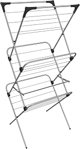 Vileda Sprint 3-Tier Clothes Airer, 20m Indoor Drying Rack, Foldable view 1