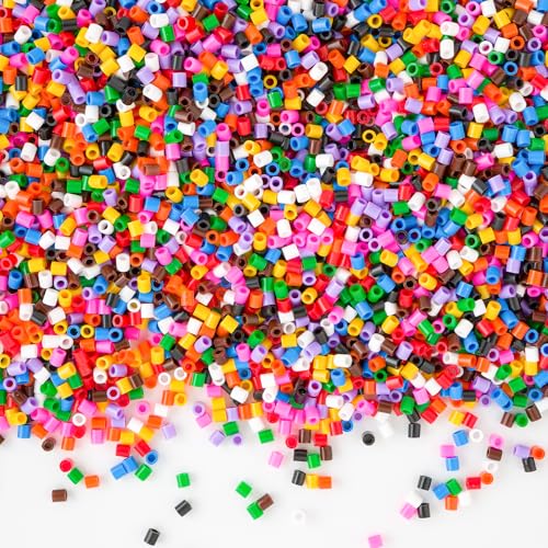 BEELUKY 10000 x 5 mm Iron Beads Kit for Iron-On Beads at Least 50 Colours for Birthday Christmas Gift Children DIY