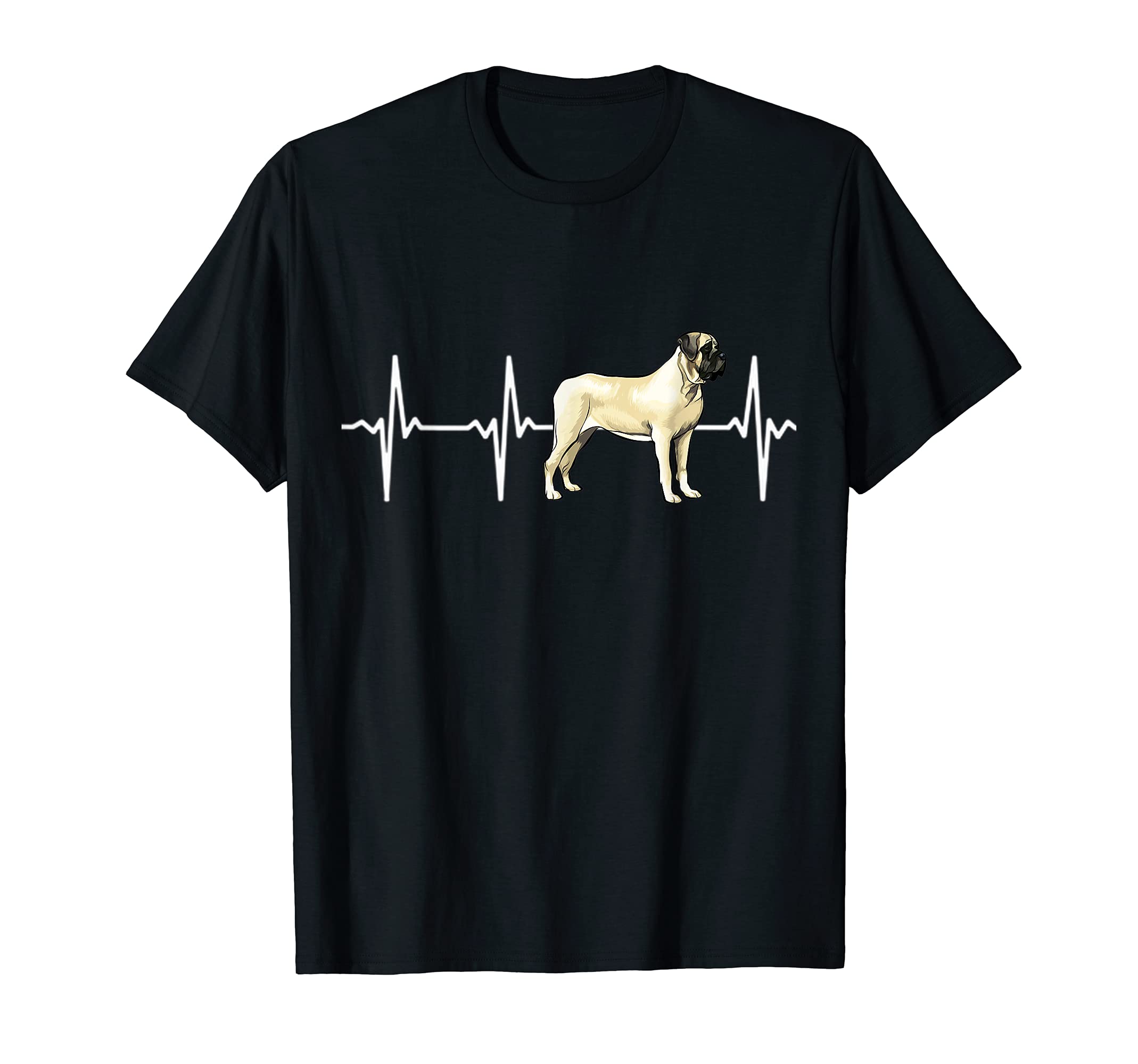 Mastiff Heartbeat Love My Dog T-Shirt