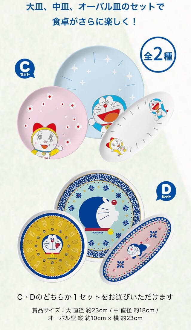 Amazon サントリー ドラえもんキャンペーン 春のgogo皿 応募券 48点