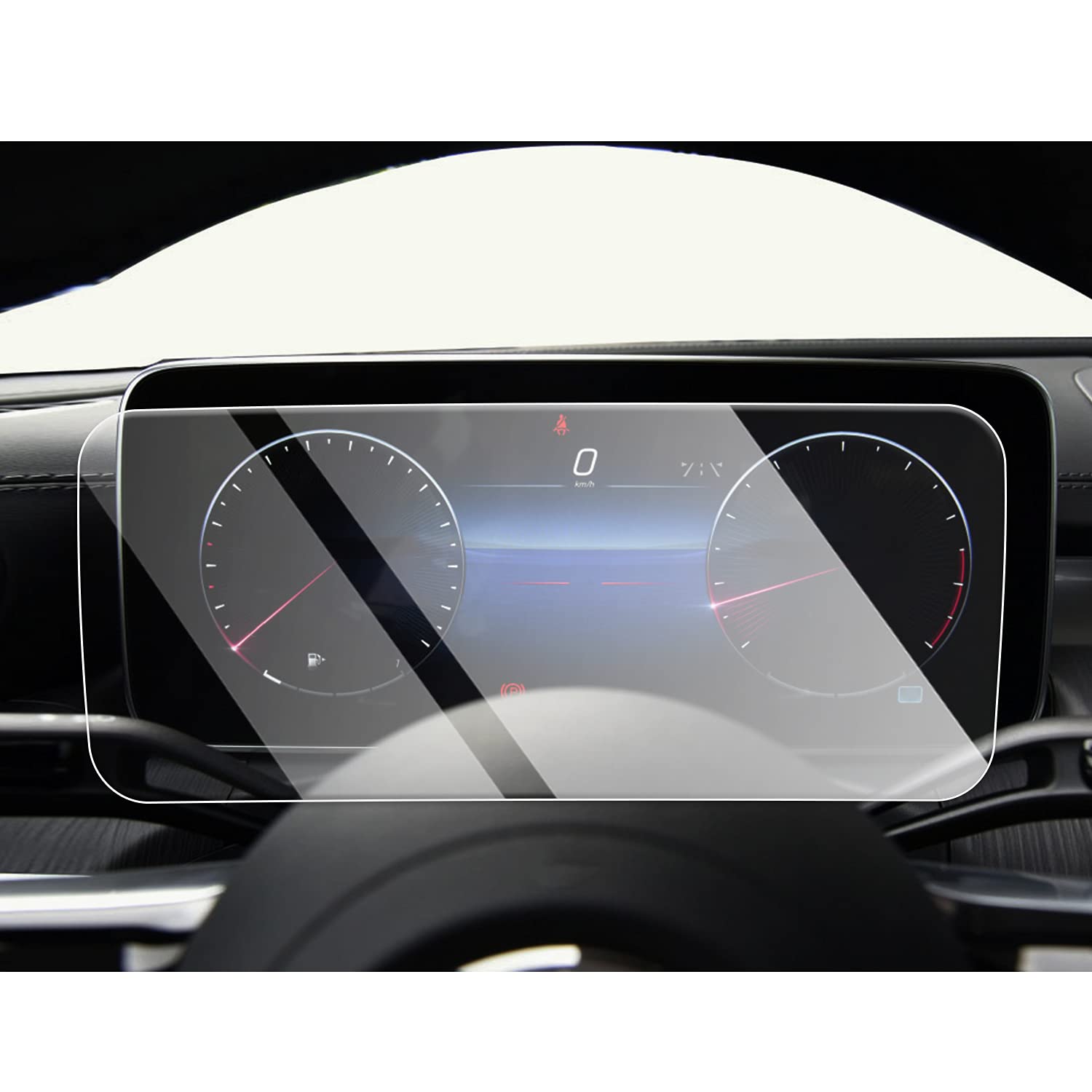 CDEFG Mercedes C-Class W206 GLC X254 2021-2023 2024 Car Navigation Protective Film Tempered Glass 9H Scratch-Resistant 12.3 Inch GPS Transparent Screen Protector Film Accessories (Dash Board)