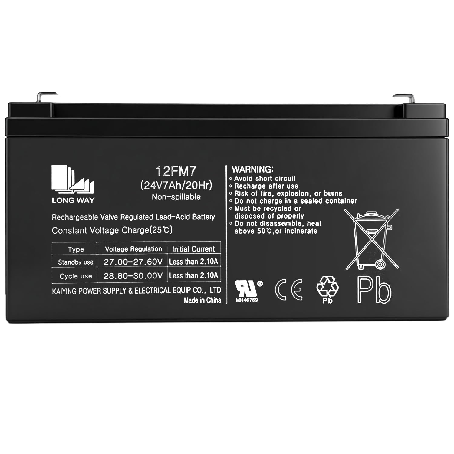 Photo 1 of FACJOYMOOU 24v 7ah Battery for Ride on Toys car utv 12fm7 20hr 24 Volt Valve Regulated Sealed Lead-Acid Batter