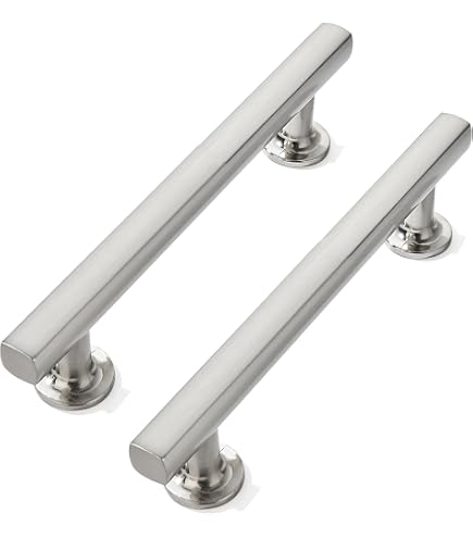 10 Pack Brushed Nickel Cabinet Pulls - 3.5 Inch (89mm) Center To Center, Satin Nickel Drawer Handles