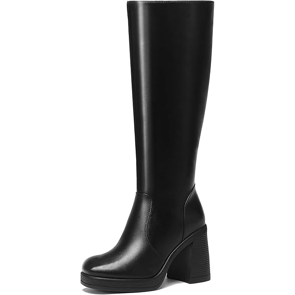 くりちゃん【美品】Platform Long Boots Amazon.com | XIEDA Brown Knee High Boots for Women Platform Chunky
