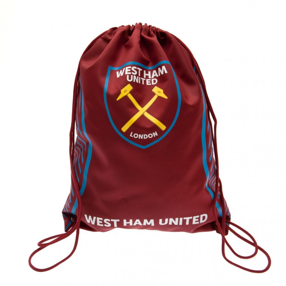 West Ham United F.C. Gym Bag SV Official Merchandise,Burgundy
