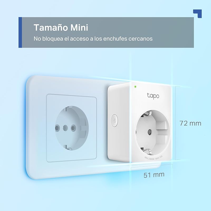 P100 (4-Pack) - Enchufe Inteligente WiFi, Programable, Control App/Voz