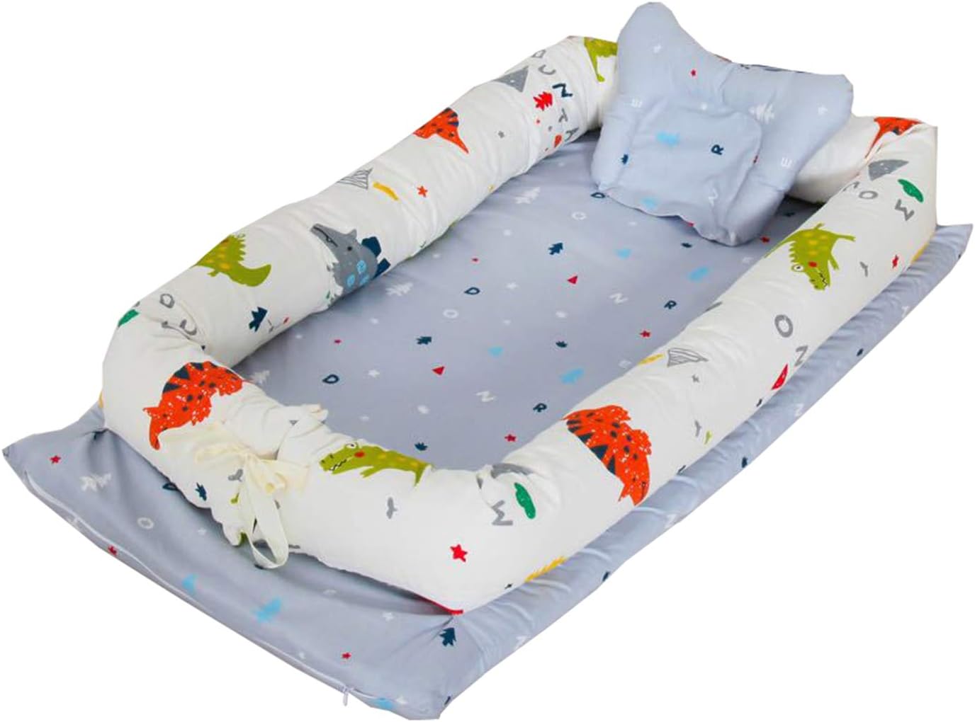 Hayisugar Baby Sleep Pod Newborn, Portable Washable and Removable Baby Sleep Nest for Newborn and Babies, Snuggle Nest Breathable Baby Bionic Bed, Dinosaur