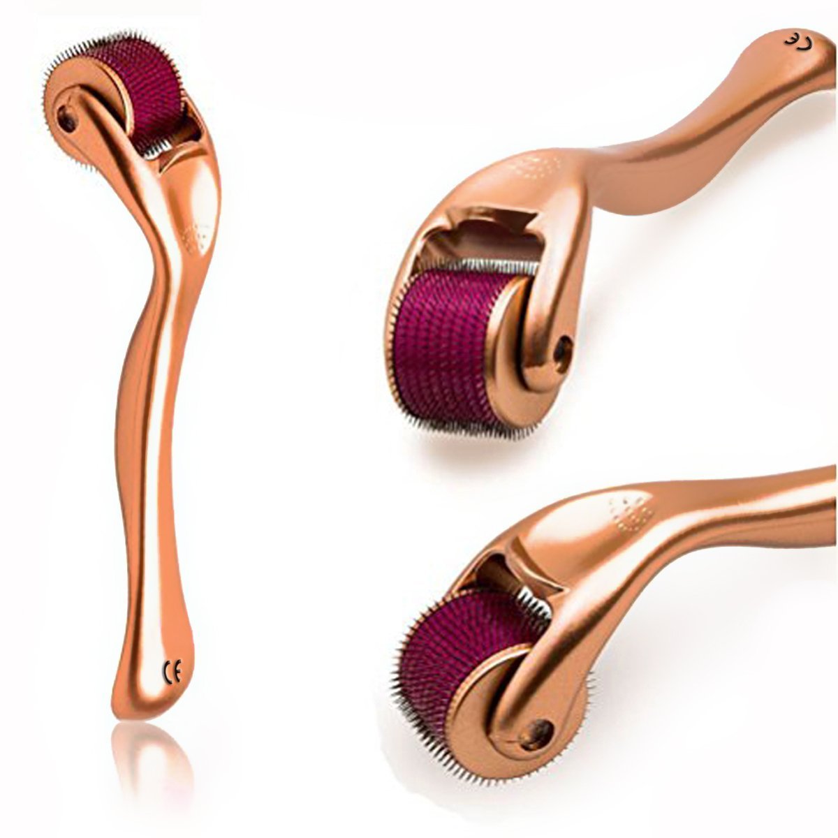 Uskincare Titanio Micro-ago Derma Roller 0.5mm+Istruzioni per l\'utente libero-Migliore Anti Invecchiamento Strumento-Il Trattamento di Rughe,Acne Cicatrici e Smagliature