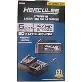20V 5 Ah Extended-Performance Lithium-Ion Battery and 4 Amp Multi-Voltage Charger Starter Kit - Compatible with Hercules