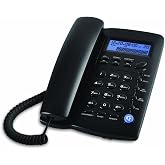 Ornin Y043 Corded Landline Telephone for Home, Caller ID/Call Waiting, Easy-to-Use, Speaker, Display, Desk Phone Only (Black)