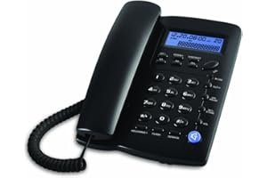Ornin Y043 Corded Landline Telephone for Home, Caller ID/Call Waiting, Easy-to-Use, Speaker, Display, Desk Phone Only (Black)