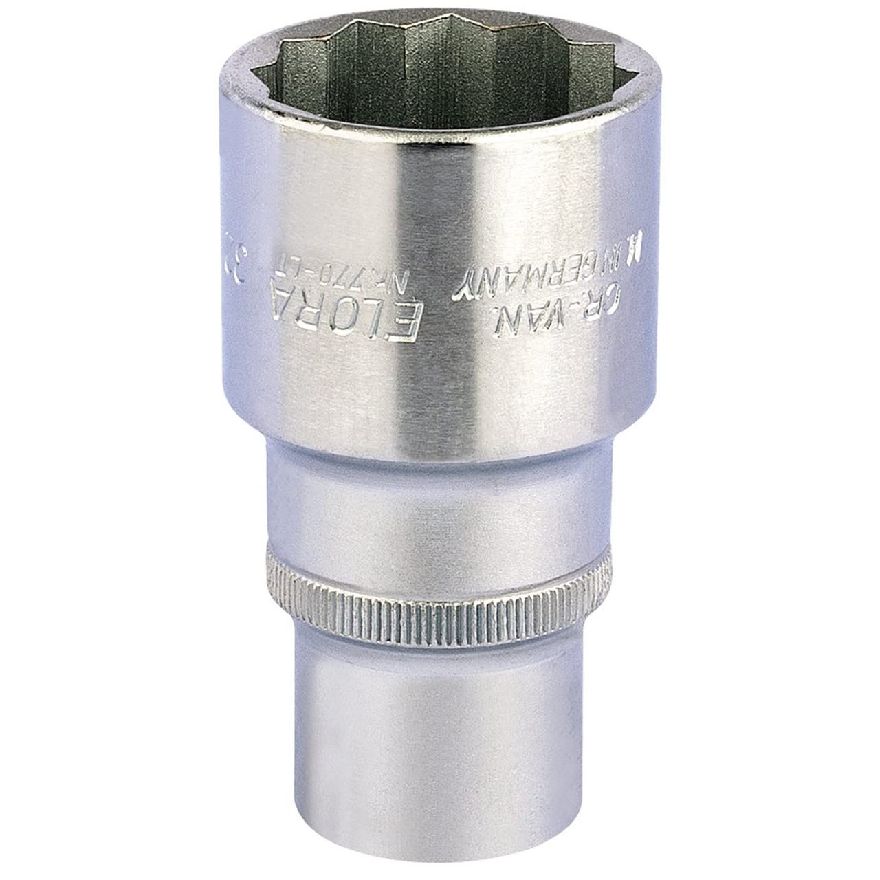 Draper 11940 Elora Deep Bi-Hexagon Socket, 1/2" Square Drive, 32mm