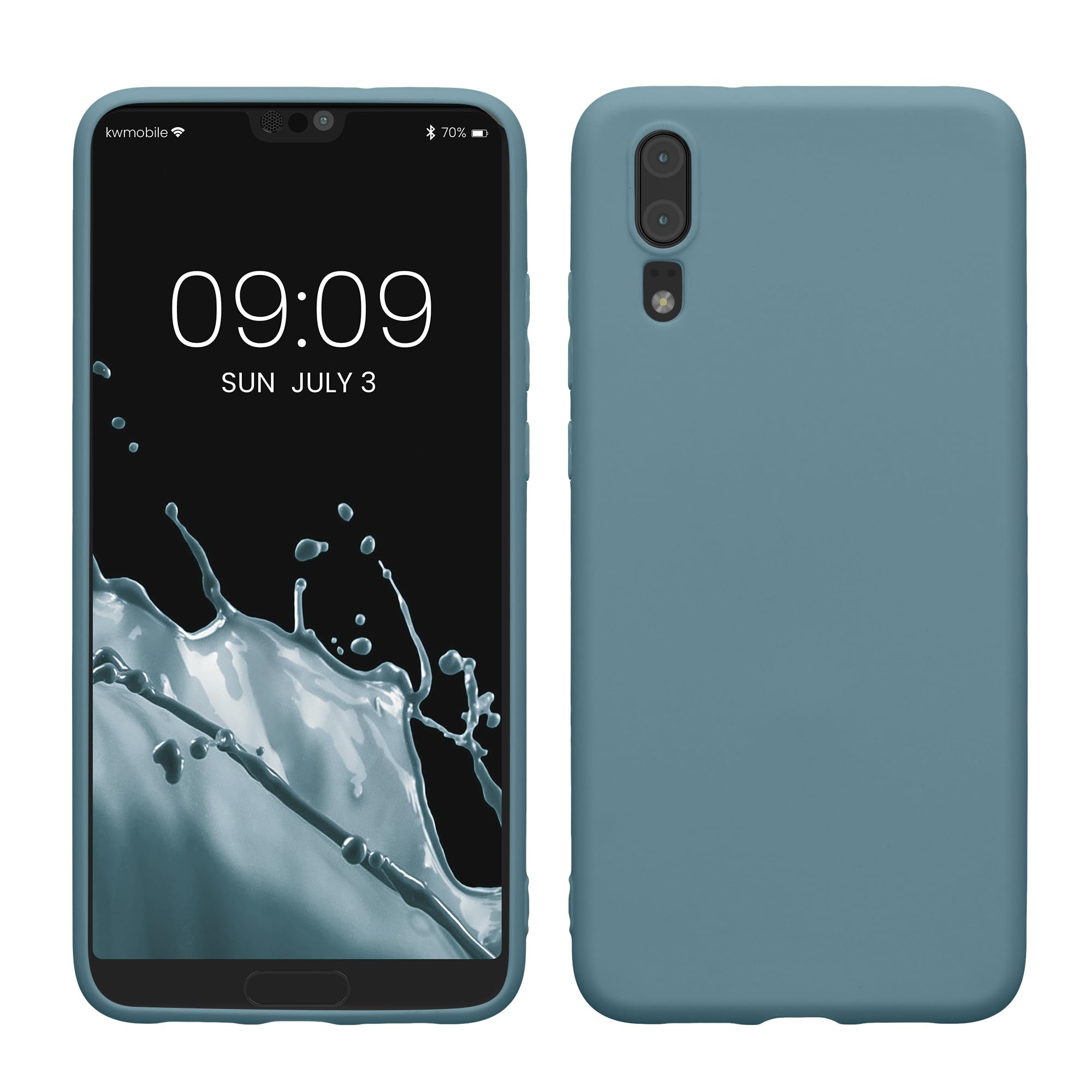 kwmobile Case for Huawei P20 Case - Soft Cover - Shockproof TPU Material - Wireless Charging - Antique Stone — image 1