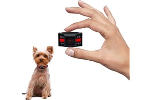 GUIDOY Tiniest Bark Collar for Small Dogs 5-15lbs, Only 1.6 * 1in & 0.42oz, No Shock with Vibration &Sound, Extra Small & Rechargeable, 5 Sensitivity Levels（Red）