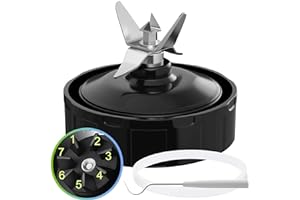 7-Fins Extractor Blade Assembly with Rubber Gasket Blender Replacement Parts Compatible with Nurti Ninja Blenders Auto iQ BL4