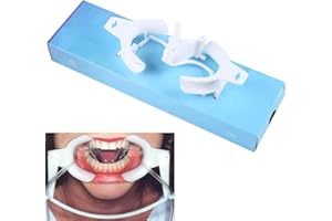 VOCADOK Dental Oral Dry Field System Retractor Cheek Retractor Autoclavable Mouth Opener for Teeth Whitening with Saliva Suction Tube Dentist Orthodontic Treatment Tongue Guard(L)