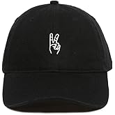 DSGN By DNA Peace Sign Baseball Cap Embroidered Cotton Adjustable Dad Hat