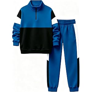 Hevemexy Toddler Boy Clothes Long Sleeve Hoodie Sweatsuits Tops and Pants 2Pcs Boys Fall Winter Outfits Set