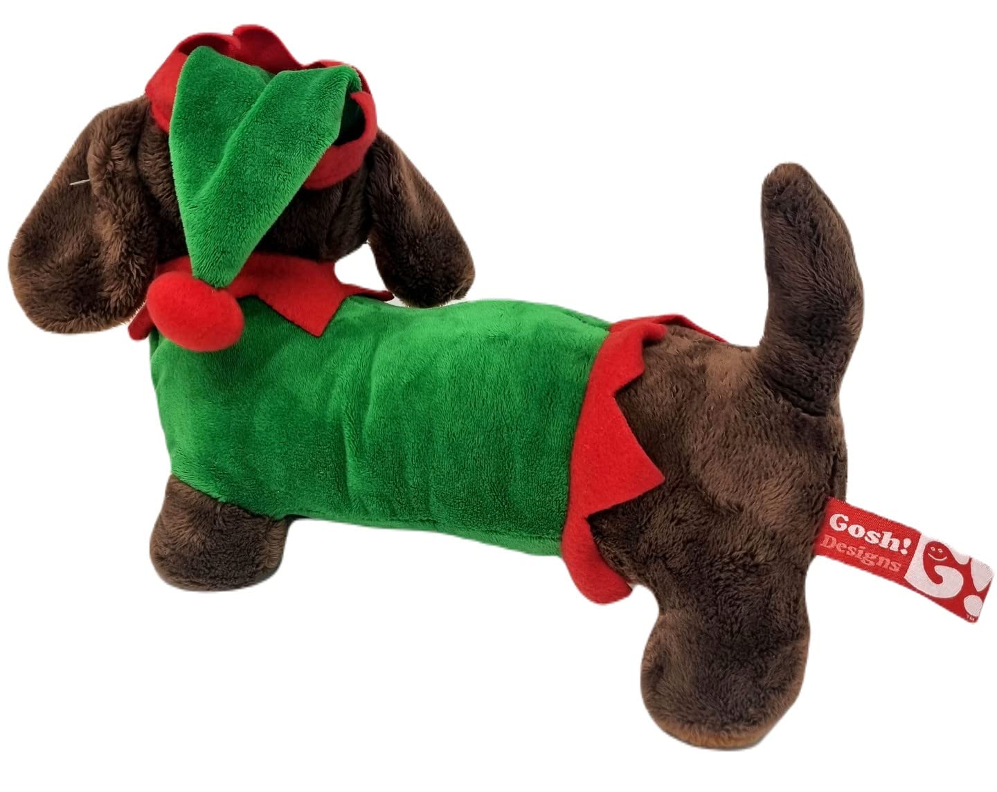 PMS Elf Weiner Sausage Dog Festive Plush Soft Toy 12