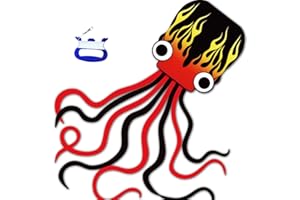 Honbo Rainbow Soft Octopus Kite for Kids and Audlts-Large Kite with 200ft Flying line-Easy to Fly Toy for Outdoor Games Beach and Activities