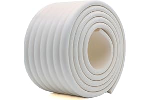 M2cbridge Multifunctional Edge and Corner Guard Coverage Baby Safety Bumper DIY 6.5 Ft (Rice White)