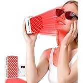 Red Light Therapy for Face and Body, Portable Red Light Therapy Panel, 660nm Red Light and 850nm Infrared Light for Pain Relief, Skin Care, Red Light for Sleep, Rechargeable and Great for Travel