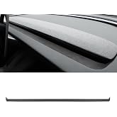 BETTERHUMZ Center Console Dashboard Trim for Tesla Model Y Juniper | 2026 2025 Air Outlet Frame Cover,for Alcantara Carbon Leather Decor Sticker,Interior Accessories (Suede Black)