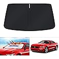 KUST Custom Fit Windshield Sun Shade for Ford Mustang Accessories 2015-2026 (NOT for Ford Mustang Mach-E) Sunshade Foldable Sun Visor Protector Blocks UV Rays Keep Your Car Cooler