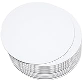 qiqee 40-Packs Cake Boards Round 10 Inch White Circles Rounds Base Food-Grade Cardboard Cake Plate (Thinner But Stronger)