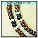 Native Treasure Mens and Womens Tropical Summer Beach Surfer Necklace From the Philippines, Brown Coconut Beads and White Ark Shells, Mens Summer Necklace