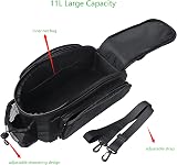 HOMPER Cycle Saddle Rear Rack Pannier Bag 11L with Shoulder Strap Black view 4
