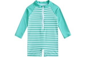 uideazone Baby Toddler Boys Zipper Rash Guard Swimsuit UPF 50+ One Piece Beach Swimwear Bathing Suits 3-36 Months