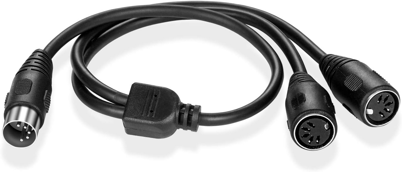 MIDI Splitter Cable DigitalLife MIDI 5 Pin DIN Male to Dual 2 x DIN5