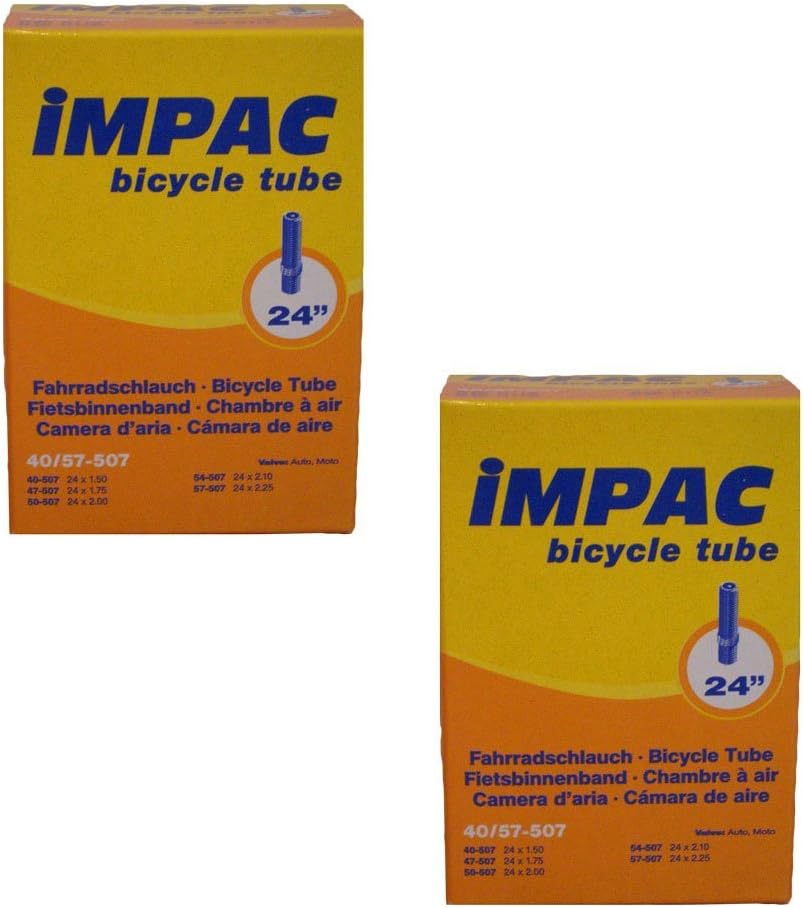 Impac Pair of Cycle inner tubes 24" x 1.50 to 2.125 childrens Bike tyre tube - Schrader