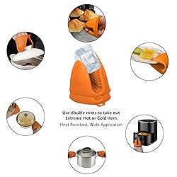 Oven Mitts Silicone Pot Holders Set Heat Resistant