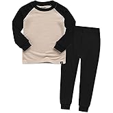 VAENAIT 6M-12Y Toddler Toddler Kids Toddler Girls Boys Soft Comfy Modal Tencel Solid Raglan Sleepwear Pajamas Pjs 2pcs Set