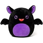 WEIGEDU Huggable Cute Bat Stuffed Animal Plush Toy with Wings and Embroidered Eyes - 14 Inches - Halloween Theme Party Gift for Boys and Girls