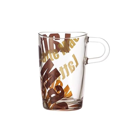 Latte Macchiato Becher 'Loop' mit Schriftzüge