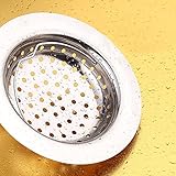 Sink Strainer, Kithcen Sink Of Stainless Steel [ 2 PCS] Wide Rim 4.3'' Diameter ,Arhhur