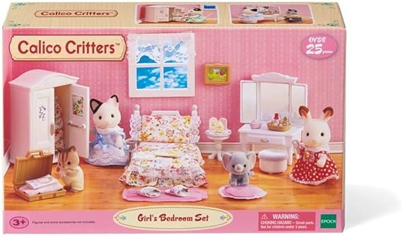 calico critters deluxe floral bedroom set