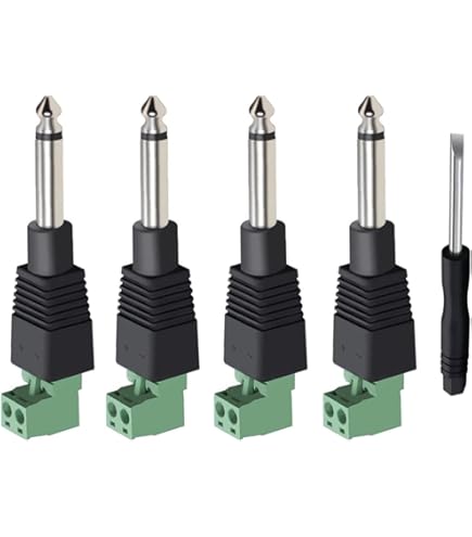 ROSENICE Ángulo Recto Macho Mono Teléfono Enchufe Guitarra