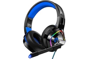 ZIUMIER Gaming Headset for PC, PS4, PS5, Xbox One, Xbox Series S/X, Switch, Noise Canceling Microphone, Stereo Surround Sound, 3.5mm Wired Gaming Headphones