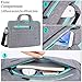 BRINCH 15-15.6 Inch Multi-functional Suit Fabric Portable Laptop Sleeve Case Shoulder Messenger Bag Briefcase for Laptop, Tablet, Macbook, Notebook - Grey-Green