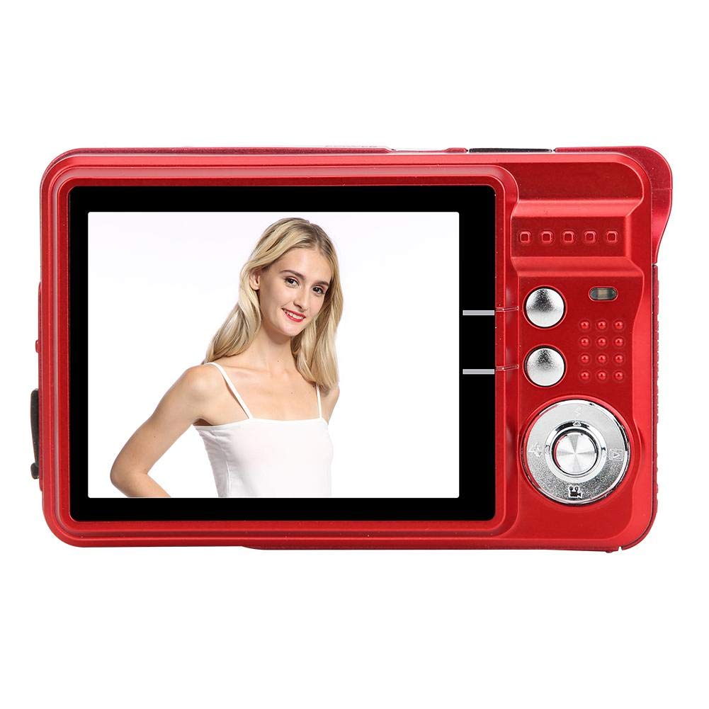 8x Zoom Digital Camera, Portable Camera with 2.7 Inch TFT LCD Screen and Built-in Microphone, 1280x720 High Definition Video Camera, Auto Focus, Support SD Card(red)
