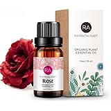 Rose Essential Oil 100% Pure Organic Therapeutic Grade Rose Oil for Diffuser, Sleep, Perfume, Massage, Skin Care, Aromatherap